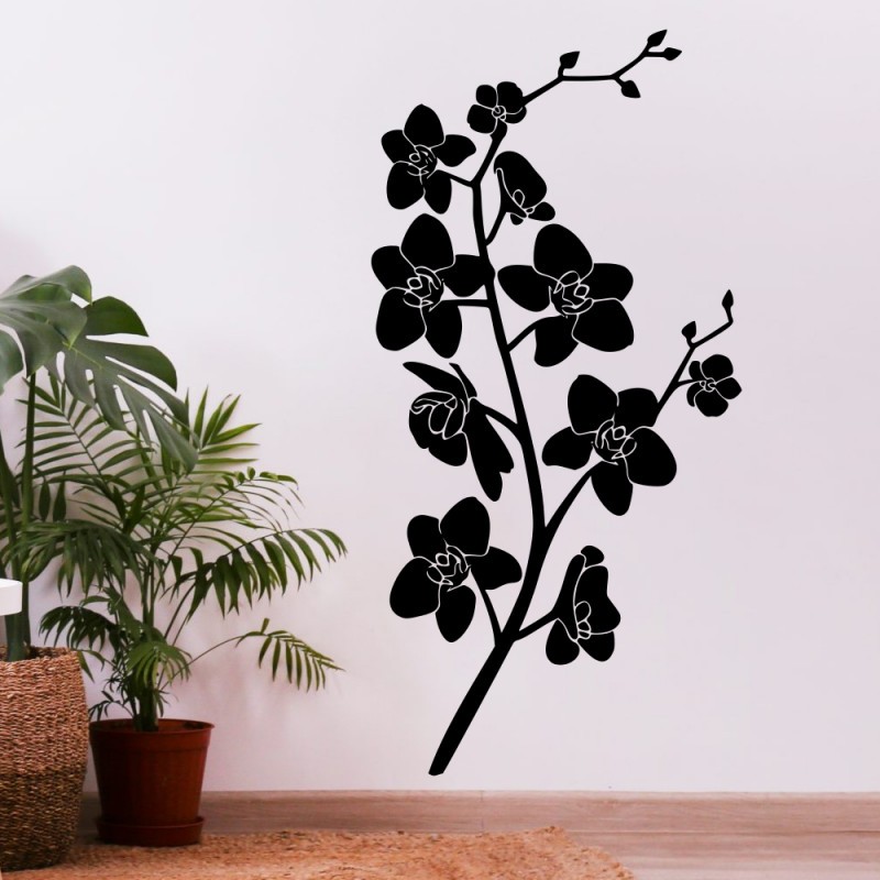 Dekoracyjna naklejka ścienna z kwiatową gałązką, która uczyni Twój dom piękniejszym miejscem.